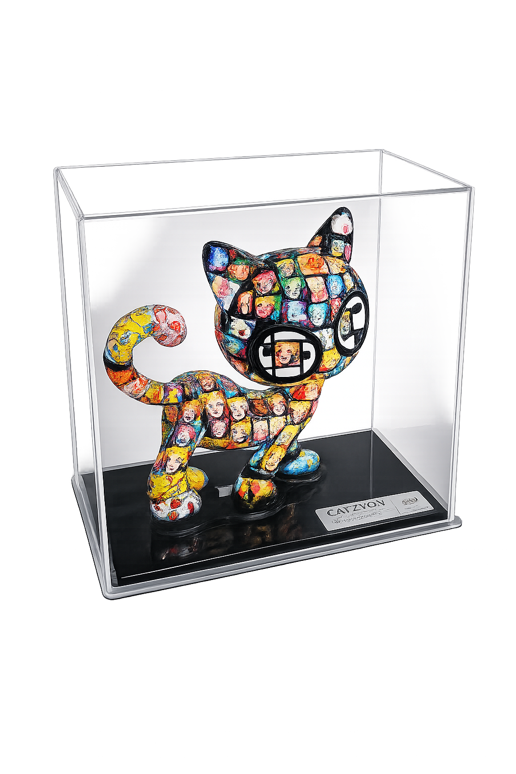 Caixa Acrílica Luxury para Cat Zyon 12x23x25 cm | Display Premium para Esculturas