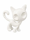 Cat Zyon Basics Branco Brilhante – Toy Art em Branco para Pintura Personalizada | Edição Original