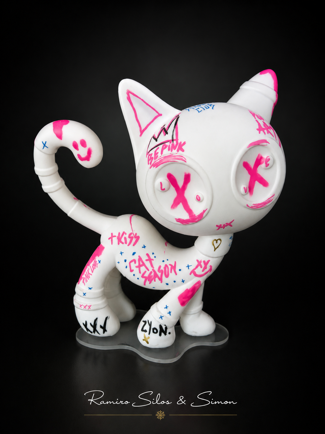Cat Zyon “Pink Rebellion” – Escultura Premium Neon Street Art