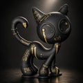 Cat Zyon Midnight Gold – Escultura Exclusiva 25 cm