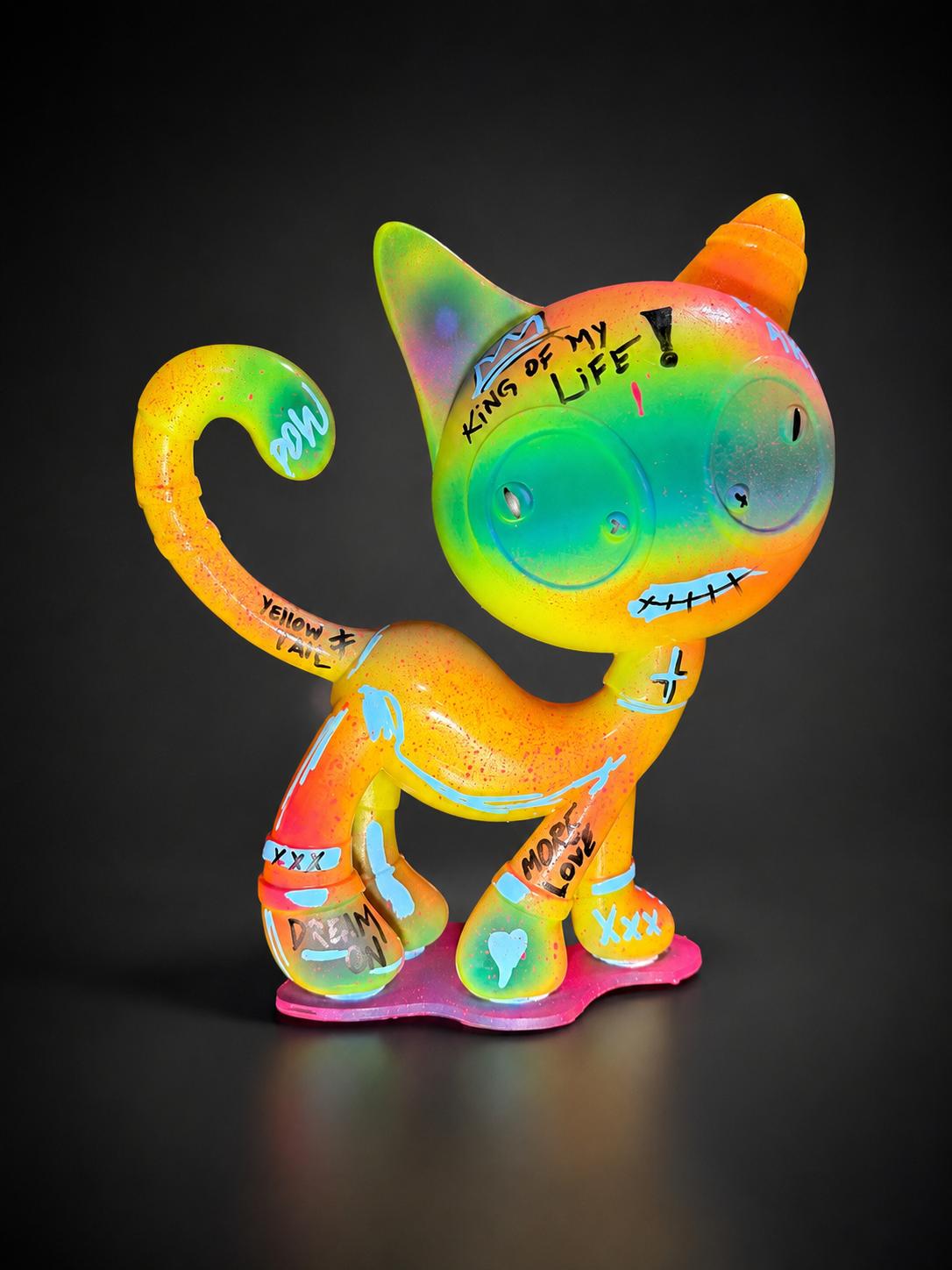Cat Zyon Sunset Glow – Escultura Exclusiva 25 cm