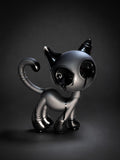 Cat Zyon Shadow Chrome – Escultura Exclusiva 25 cm