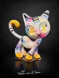 Cat Zyon Cotton Splash – Escultura Exclusiva 25 cm