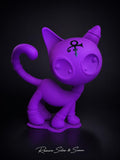 Cat Zyon Purple Rain – Escultura Exclusiva 25 cm