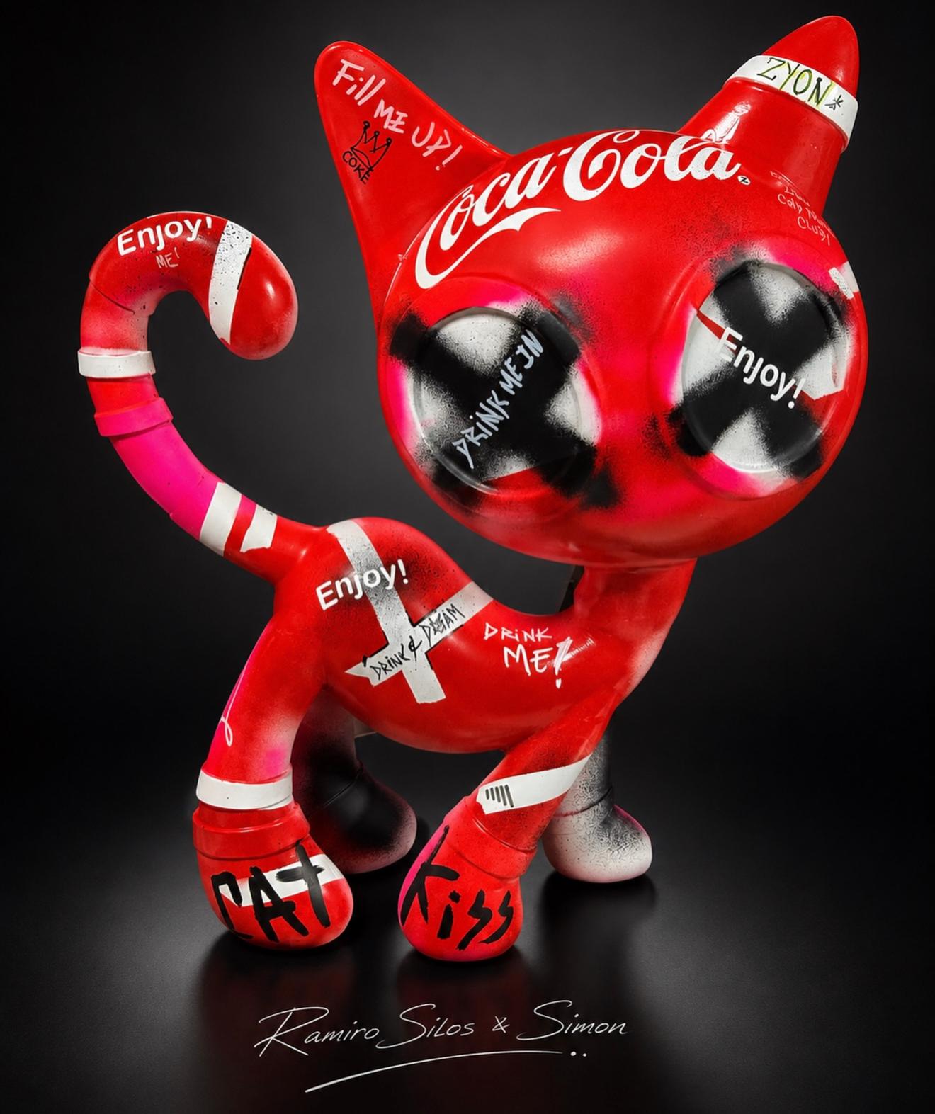 Cat Zyon Pop Cola – Escultura Exclusiva 60 cm em Fibra de Vidro