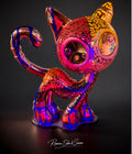 Cat Zyon Chrome Labyrinth – Escultura Exclusiva 25 cm