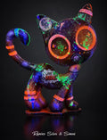 Cat Zyon Cosmic Ride – Escultura Artística em Polipropileno Maciço 25 cm | Edição Colecionável