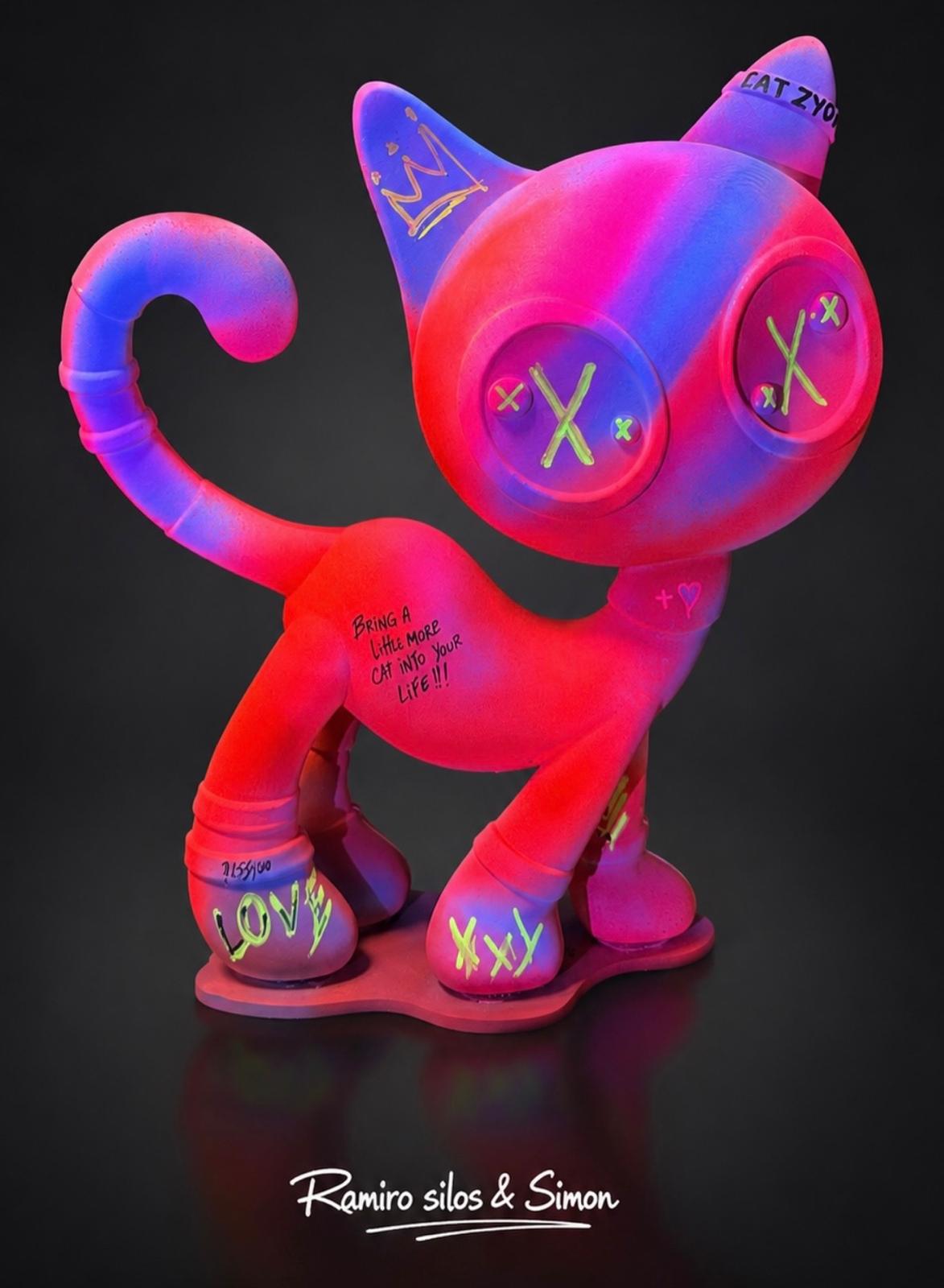 Cat Zyon Neon Dream – Escultura Exclusiva 25 cm