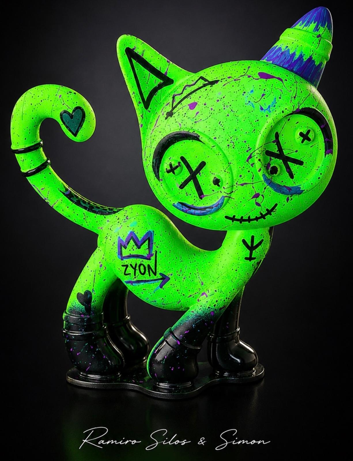 Cat Zyon Neon Hope – Escultura Exclusiva 25 cm