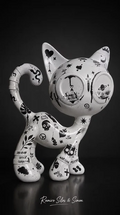 CAT ZYON "Black & White" • Original 1/1 • 60 cm • Live Auction